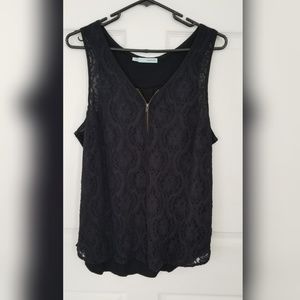 Black lace tank
